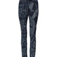 Dolce & Gabbana Blue Graphic Print Cotton Skinny Denim Jeans