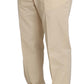 Romeo Gigli Two Piece 3 Button Beige Cotton Solid Suit