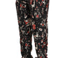 Dolce & Gabbana Red Musical Instrument Print Sleepwear Pants