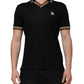 Dolce & Gabbana Black DG Silk Vneck Collared Men Polo T-shirt