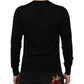 Dolce & Gabbana Black Cashmere V-Neck Long Sleeves T-shirt