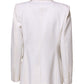 Dolce & Gabbana White Wool Single Breasted Women Coat Jacket