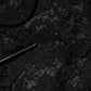 Dolce & Gabbana Black Floral Lace Cotton Collared Jacket