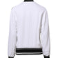 Dolce & Gabbana White Viscose Logo Women Full Zip Jacket
