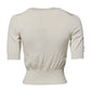 Dolce & Gabbana White Silk Short Sleeves Blouse Pullover Top