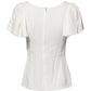 Dolce & Gabbana White Round Neck Short Sleeves Blouse Top