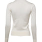Dolce & Gabbana White Silk Lily Buttoned Cardigan Sweater