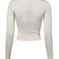 Dolce & Gabbana White Silk Lily Embellished Pullover Sweater