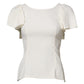 Dolce & Gabbana White Round Neck Short Sleeves Blouse Top