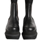 Sacai Black Chelsea Leather Pull On Women Ankle Boots Shoes