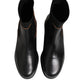 Sacai Black Chelsea Leather Pull On Women Ankle Boots Shoes