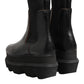 Sacai Black Chelsea Leather Pull On Women Ankle Boots Shoes