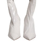 Elisabetta Franchi White Stiletto Heels Mid Calf Boots Shoes