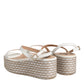 Patrizia Pepe White Espadrilles Ankle Strap Sandals Shoes