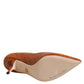 Dolce & Gabbana Brown Leather Stiletto Heel Pumps Shoes