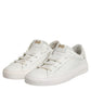 HIDE & JACK White Leather Low Top Lace Up Sneakers Shoes