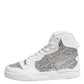Chiara Ferragni White Silver High Top Women Sneakers Shoes