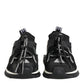 Dolce & Gabbana Black White Logo Sorrento Sneakers Shoes