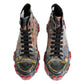 Dolce & Gabbana Multicolor Camouflage High Top Sneakers Shoes