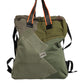 Dolce & Gabbana Military Green Patchwork Rucksack Backpack Bag