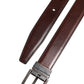 Dolce & Gabbana Brown Classic Silver Metal Logo Buckle Belt