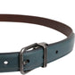 Dolce & Gabbana Green Classic Leather Metal Logo Buckle Belt