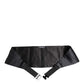 Dolce & Gabbana Dark Blue 100% Silk Belt Waist Cummerbund