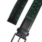 Dolce & Gabbana Green Black Polyester DG Logo Buckle Belt