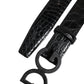 Dolce & Gabbana Black Leather Classic Metal DG Buckle Belt