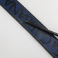 Dolce & Gabbana Blue Black Polyester Metal Buckle Belt