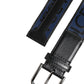 Dolce & Gabbana Blue Black Polyester Metal Buckle Belt