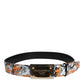Dolce & Gabbana Multicolor Camouflage Metal Logo Buckle Belt