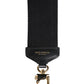 Dolce & Gabbana Black Cotton Printed Women Bag Accessory Shoulder Strap