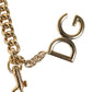 Dolce & Gabbana Brown Leopard Gold Brass Chain Accessory Shoulder Strap