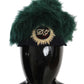 Dolce & Gabbana Green Fur DG Logo Embroidered Cloche Hat