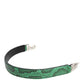 Dolce & Gabbana Black Green Exotic Leather Bag Shoulder Strap