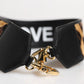 Dolce & Gabbana Black Leopard Print Reversible Bag Shoulder Strap