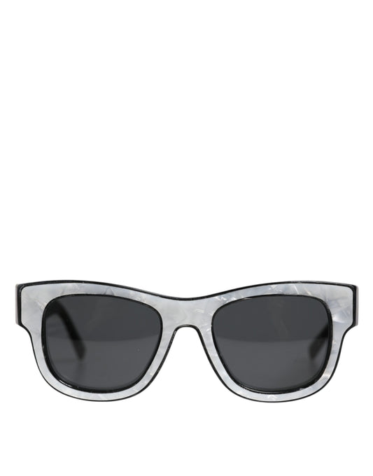 Dolce & Gabbana Pearl White Acetate Frame DG4379 Domenico Shade Sunglasses