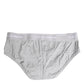 Dolce & Gabbana Gray Cotton Stretch Regular Brief Underwear