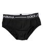 Dolce & Gabbana Black Cotton Stretch Regular Brief Underwear