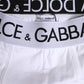 Dolce & Gabbana White Cotton Stretch Regular Boxer Underwear