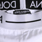 Dolce & Gabbana White Nylon Logo Waistband Boxer Brief Underwear