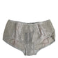 Dolce & Gabbana Gray Cotton Floral Lace High Waist Panty Underwear