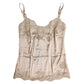 Dolce & Gabbana Beige Lace Silk Satin Tank Lingerie Underwear
