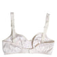 Dolce & Gabbana White Silk Balconette Non Wire Bra Underwear