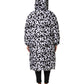 Dolce & Gabbana Black White DG Mania Hooded Long Coat Jacket