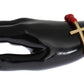 Nialaya Red Coral Gold CZ Cross 925 Silver Bracelet
