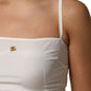 Dolce & Gabbana White Full Slip DG Logo Silk Dress Sleepwear