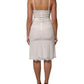 Dolce & Gabbana White Lace Gold DG Logo Silk Dress Sleepwear