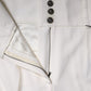 Dolce & Gabbana White Wool High Waist Tapered Pants